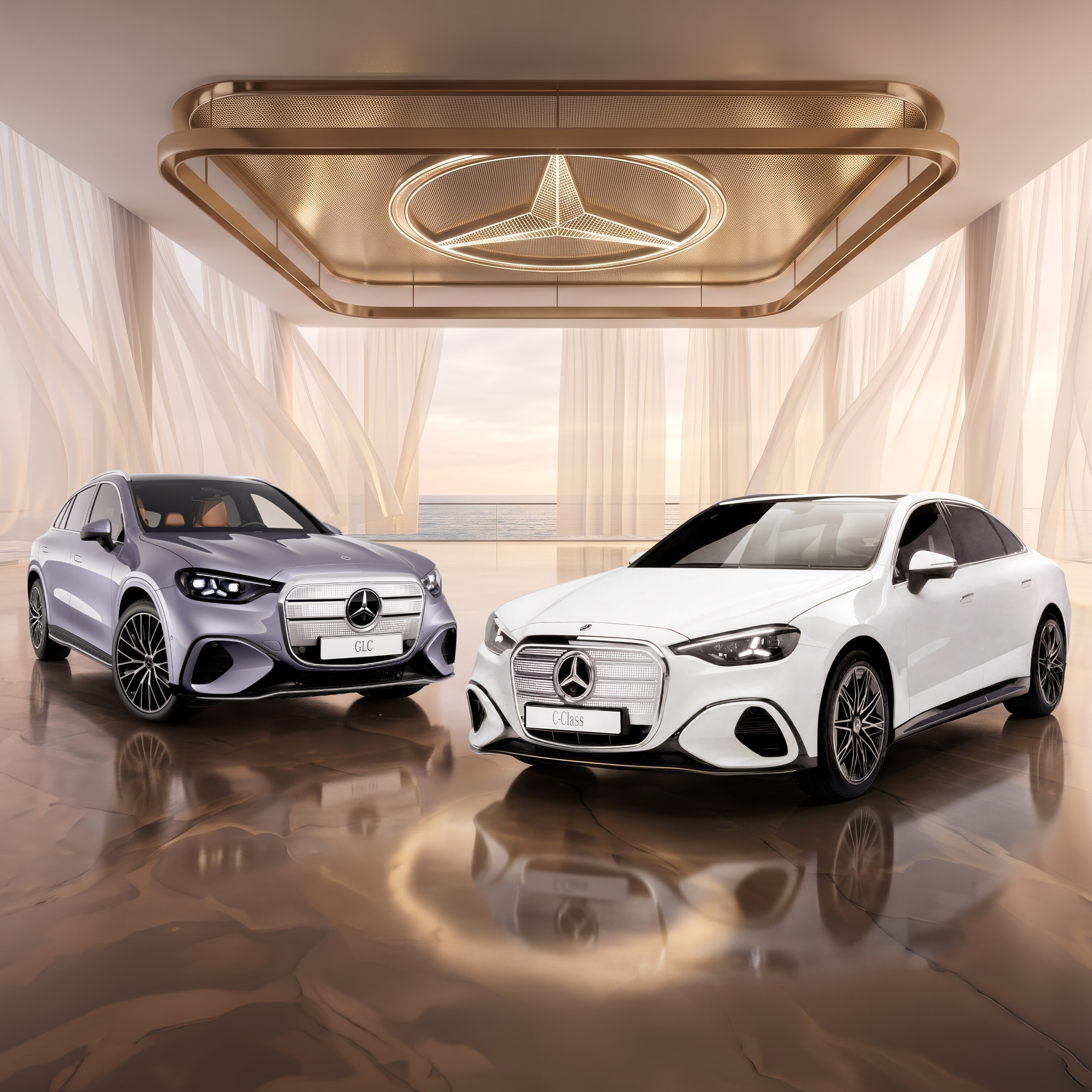 The all-new Electric GLC & Electric C-Class Premier