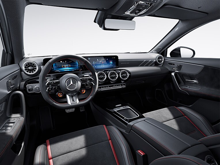 The trim in the interior of the A-Class Hatchback from Mercedes-AMG.