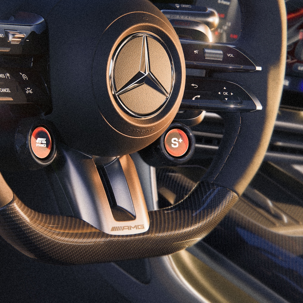 The AMGFORCE Sports+ drive program of the GT 4-Door Coupé from Mercedes-AMG.