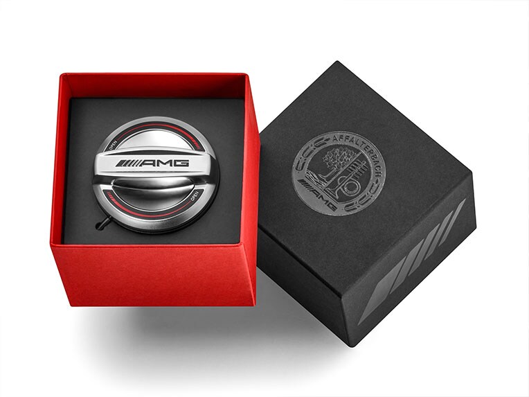 AMG fuel filler cap of the Mercedes-AMG GT 63 S E PERFORMANCE.