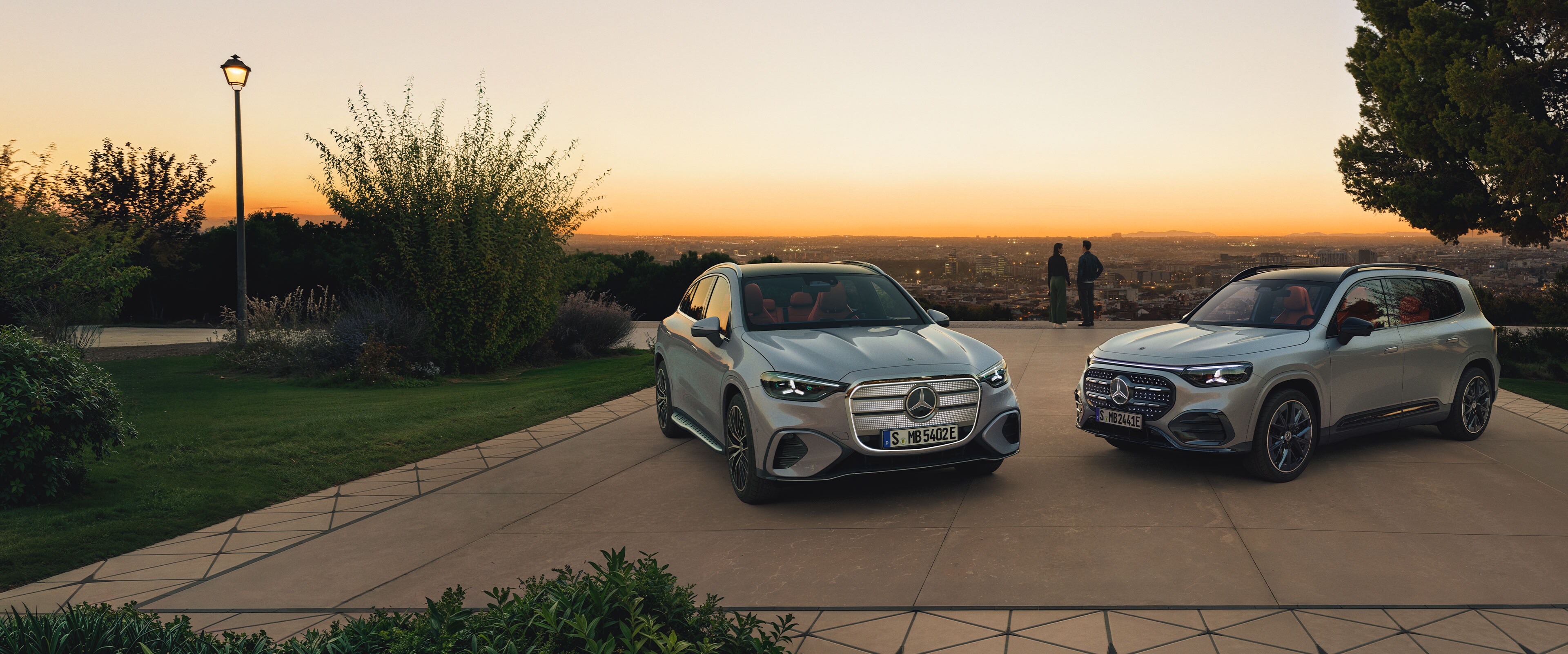 A frontal side view of the new Mercedes-Benz GLC.
