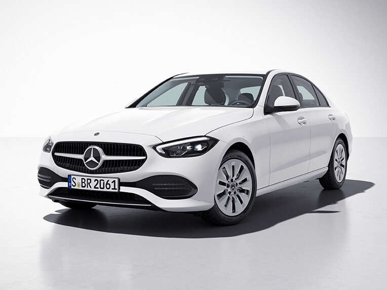 The Mercedes-Benz C-Class Saloon with standard equipment.