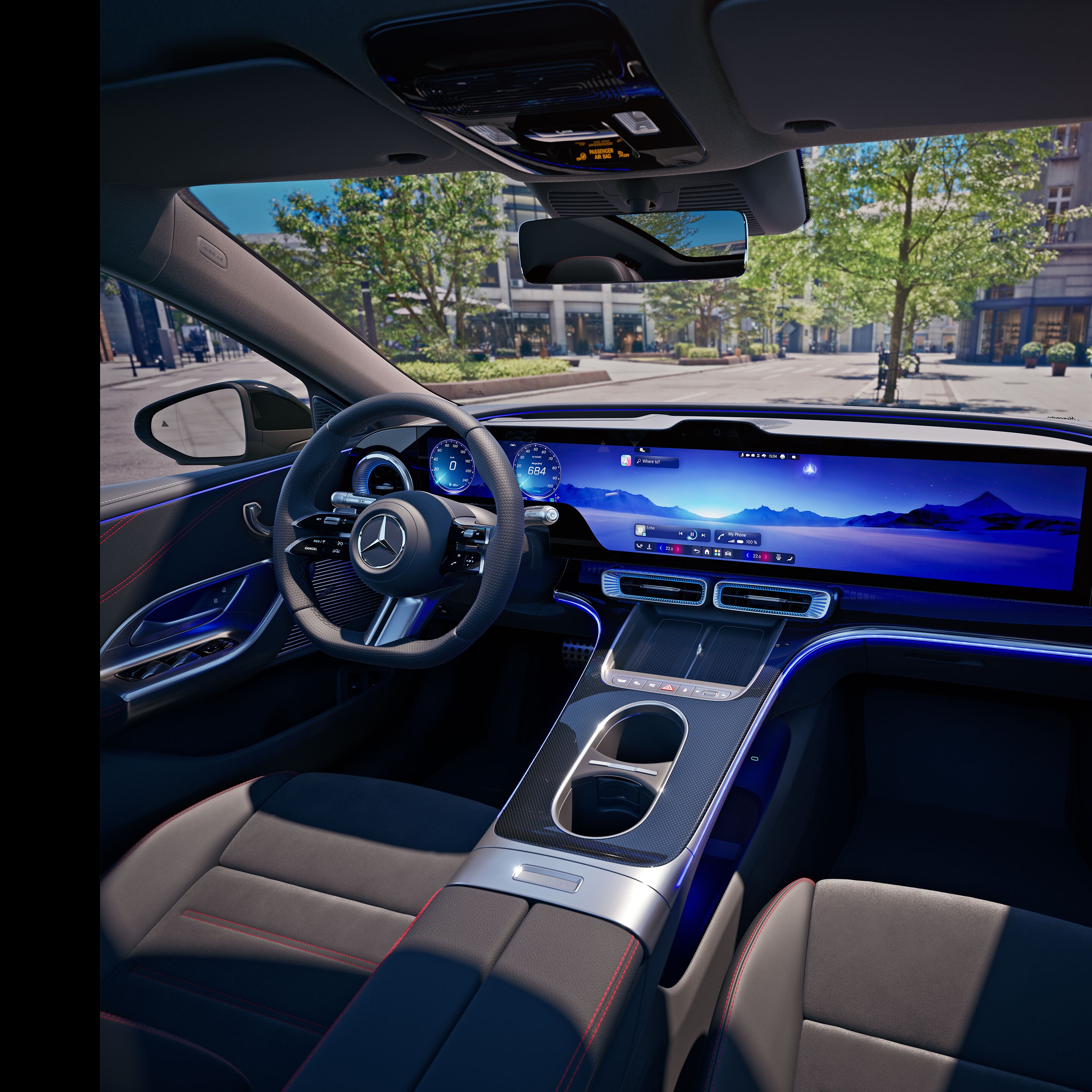 Mercedes-Benz全新C-Class的車廂。