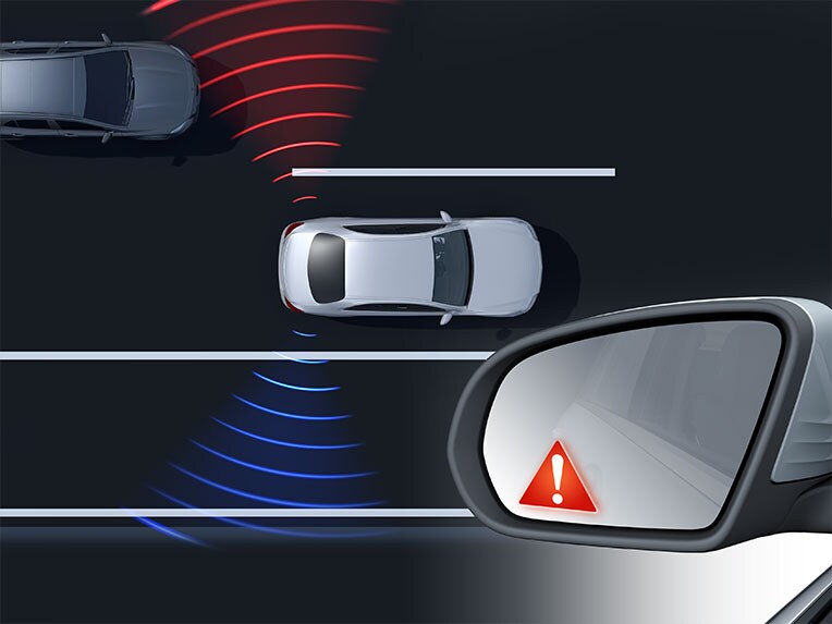 The Blind Spot Assist in the new EQA from Mercedes Benz.
