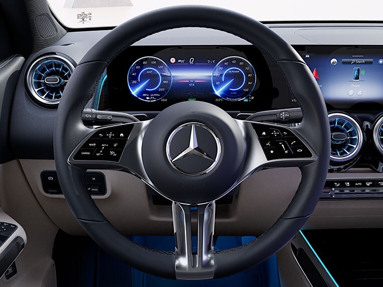 Mercedes-Benz EQB的軚盤。