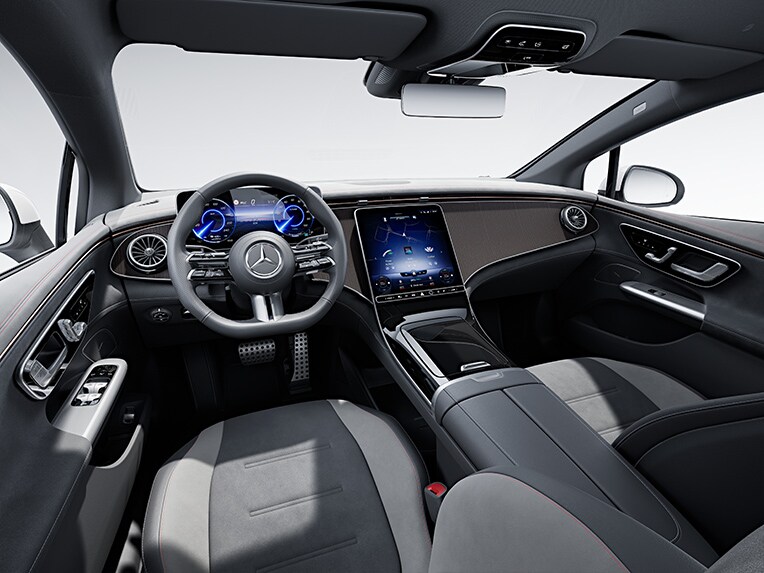 The EQE Saloon from Mercedes-Benz with AMG Line interior.