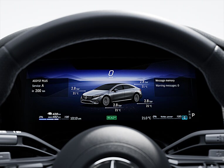 The Driving Assistance Package Plus in the EQS Saloon from Mercedes-Benz.