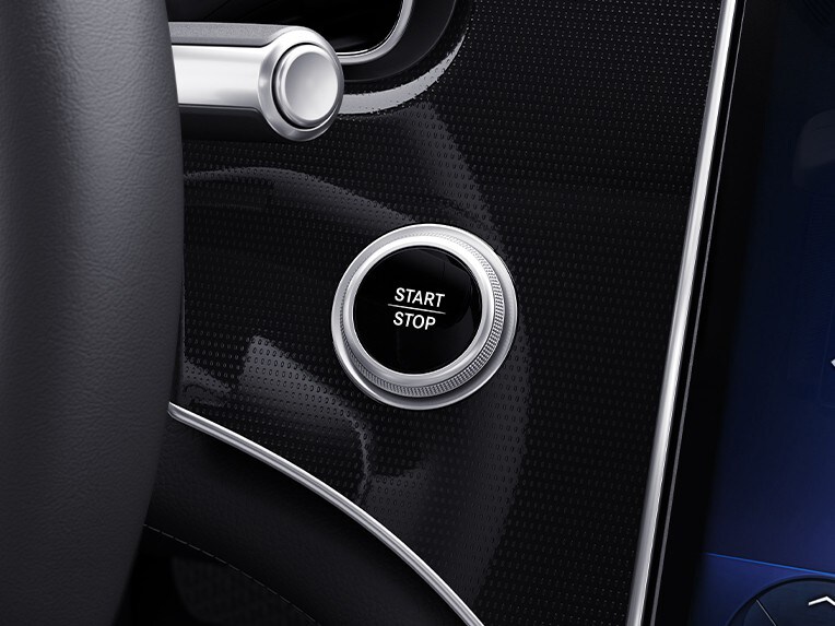 A graphic representation of the KEYLESS-GO Convenience Package in the EQS Saloon from Mercedes-Benz.