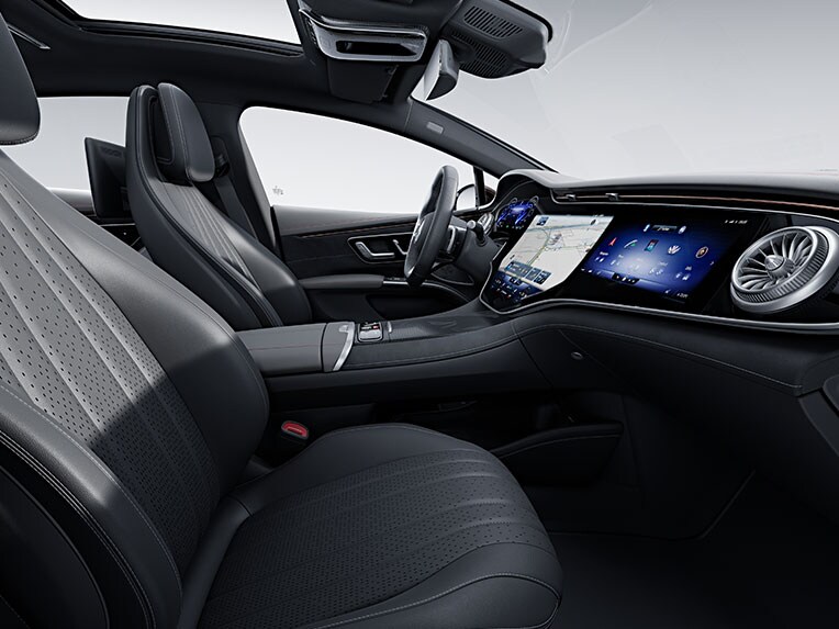 The AMG Line in the interior of the EQS Saloon.