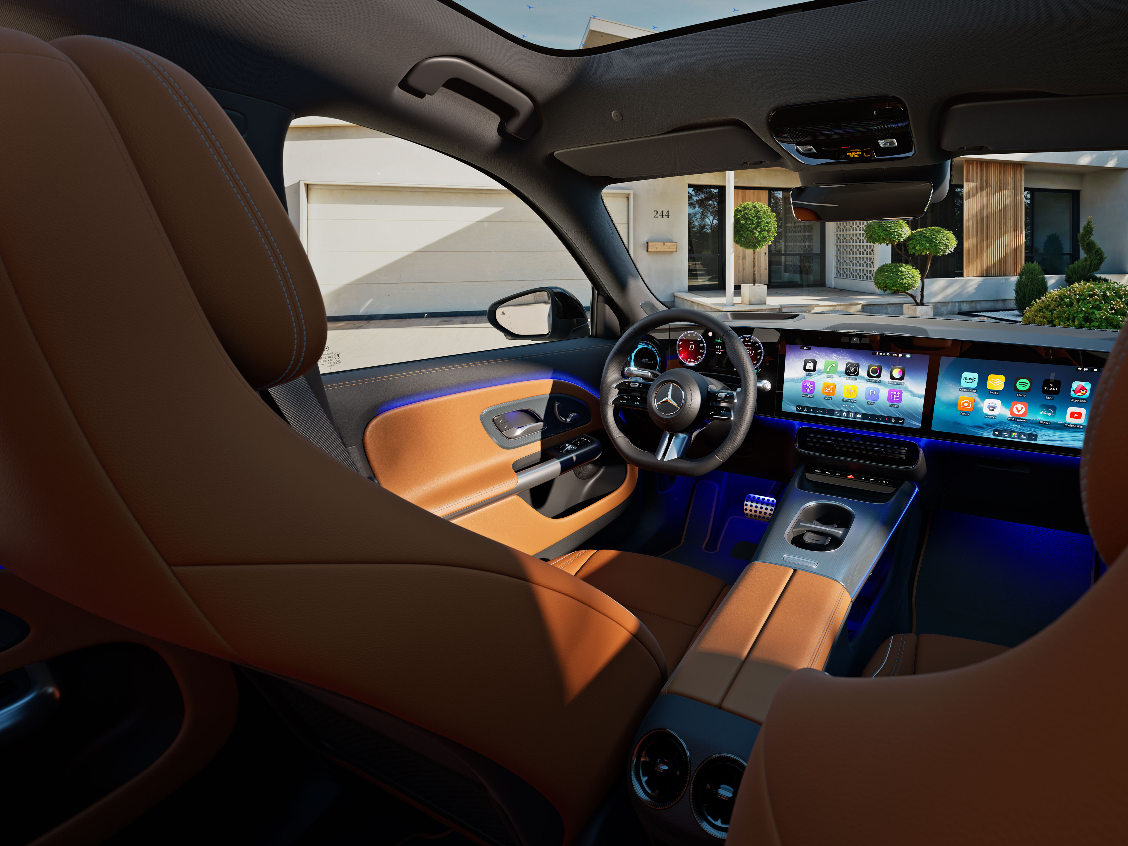 內飾 |全新電動 GLB |梅賽德斯-奔馳 梅賽德斯-奔馳新款 GLB 的內飾。