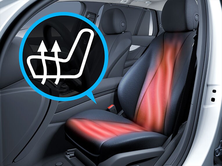 The seat heating for the driver and front passenger in the GLB from Mercedes-Benz.
