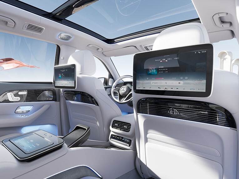 Mercedes-Maybach GLS 的後座區。