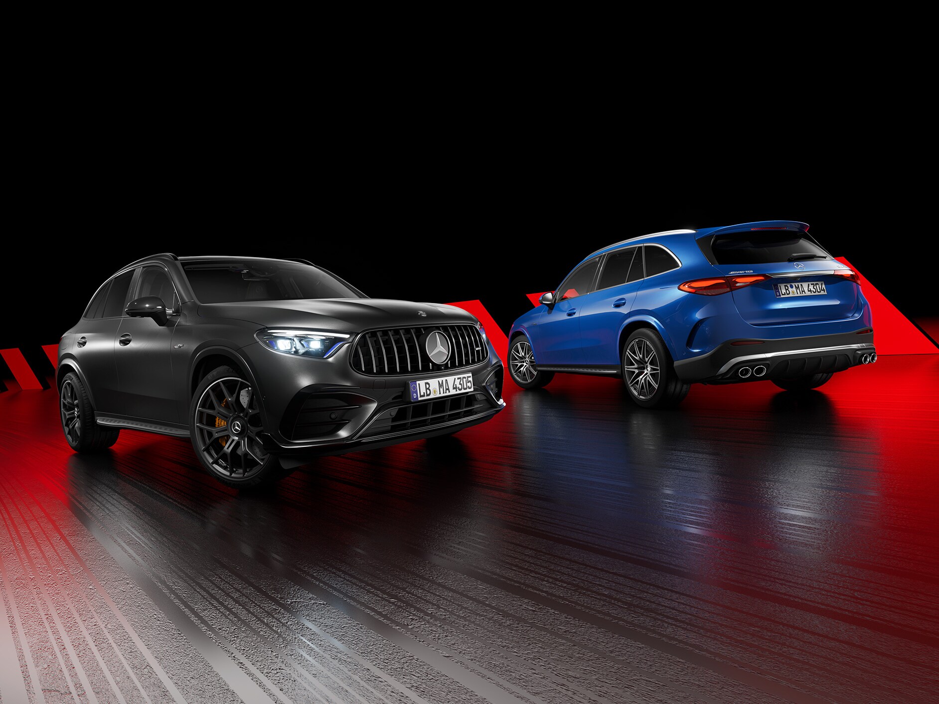 Mercedes-AMG車輛的車尾視圖。