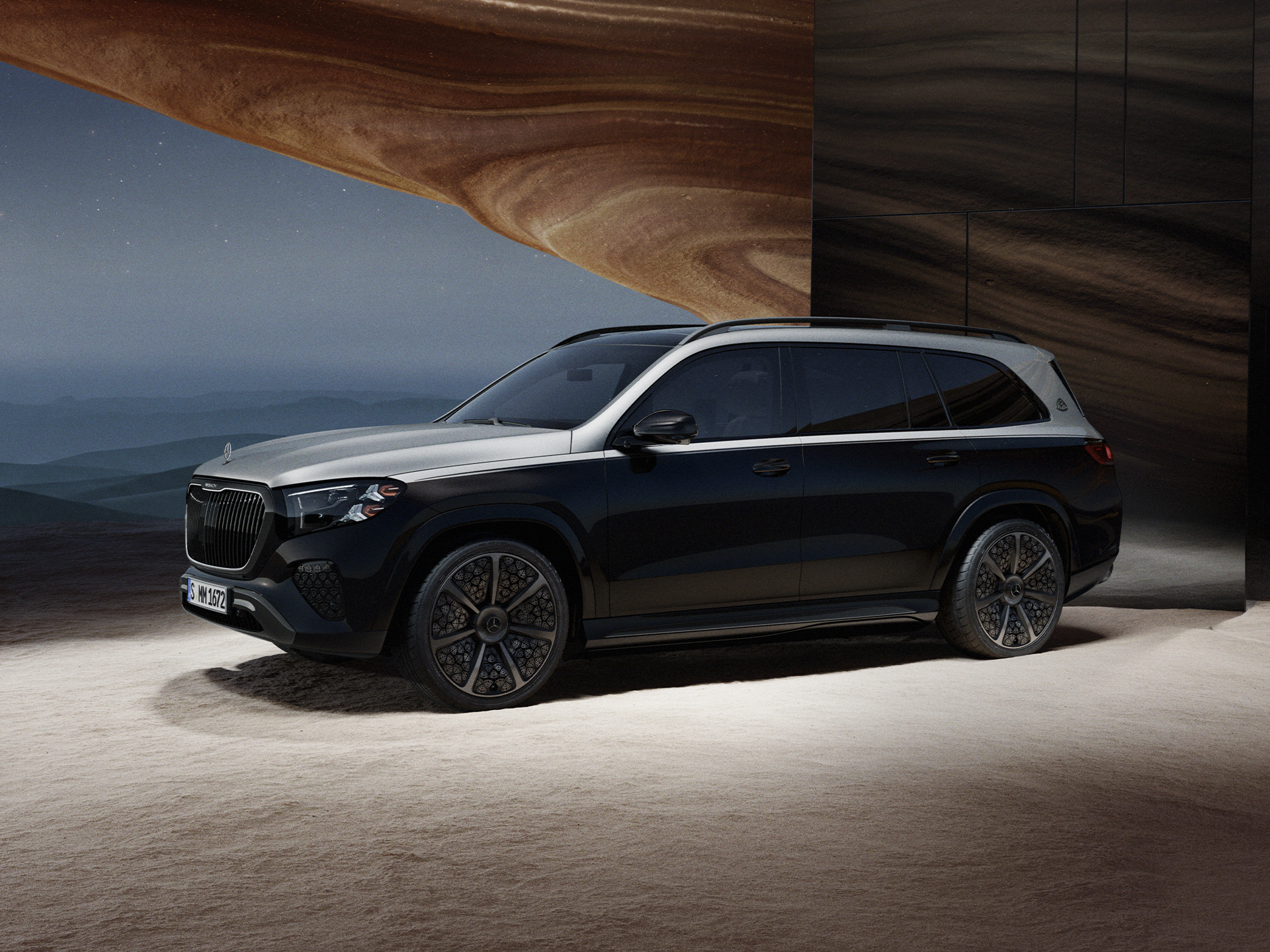 GLS Night Series.| 品牌 | Mercedes-Maybach Mercedes-Maybach GLS Night Series的車頭視圖。