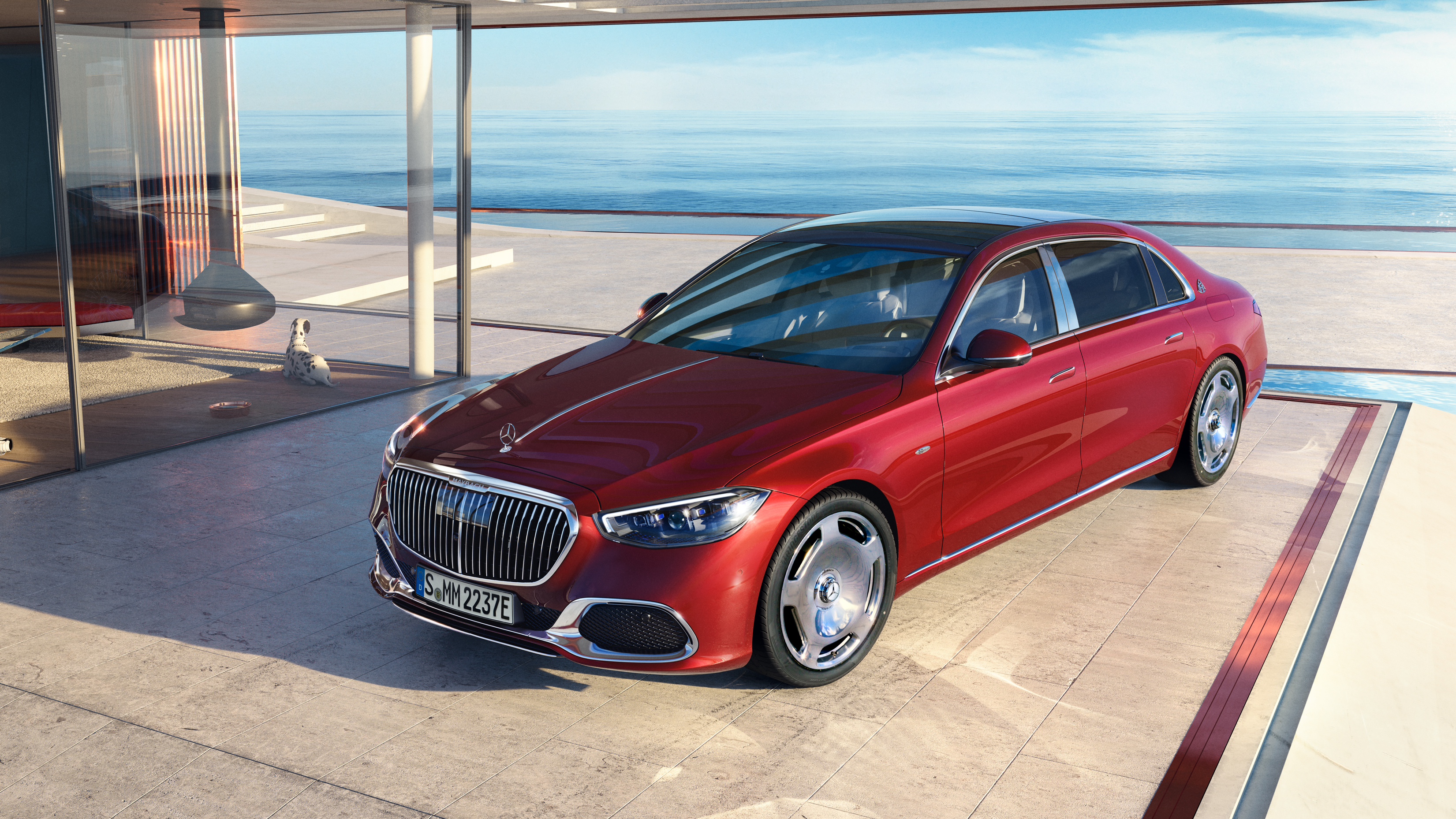 S 580 e plug-in hybrid | trademark | Mercedes-Maybach The Mercedes-Maybach S 580 e plug-in hybrid in a side view.