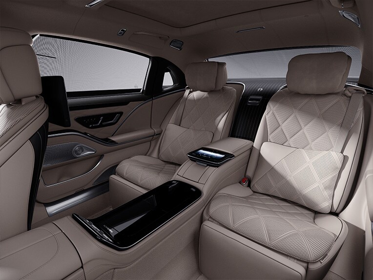 The interior of the Mercedes Maybach S-Class.