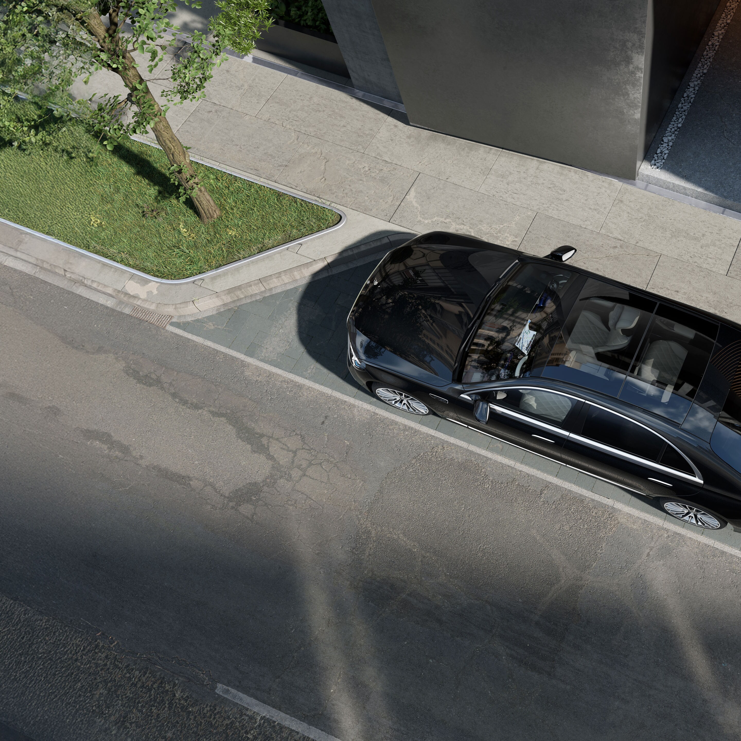 The exterior of the new Mercedes-Benz S-Class Saloon Long.