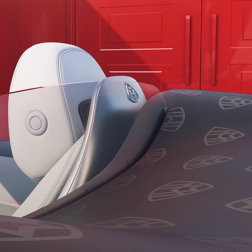 頭枕側後視圖，配有專屬靠背與 MAYBACH 徽章。