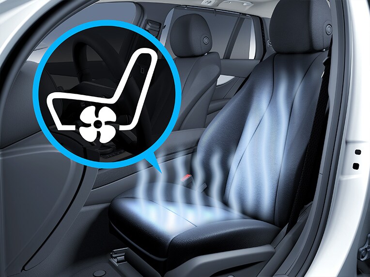 Illustration of the seat climate control for driver and front passenger in the Mercedes-AMG SL Roadster.
