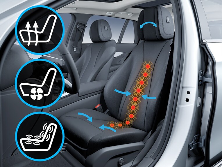 Illustration of the multicontour seats in the Mercedes-AMG SL Roadster.