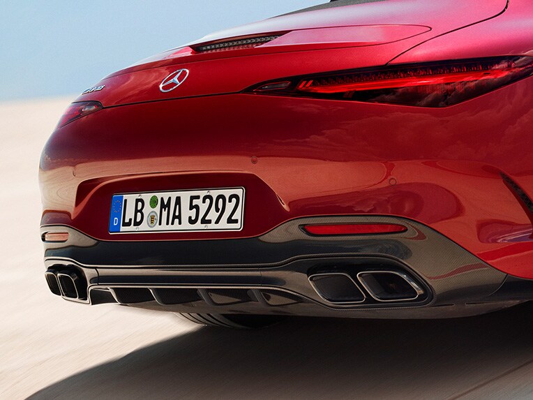 Rear view of the Mercedes-AMG SL Roadster.