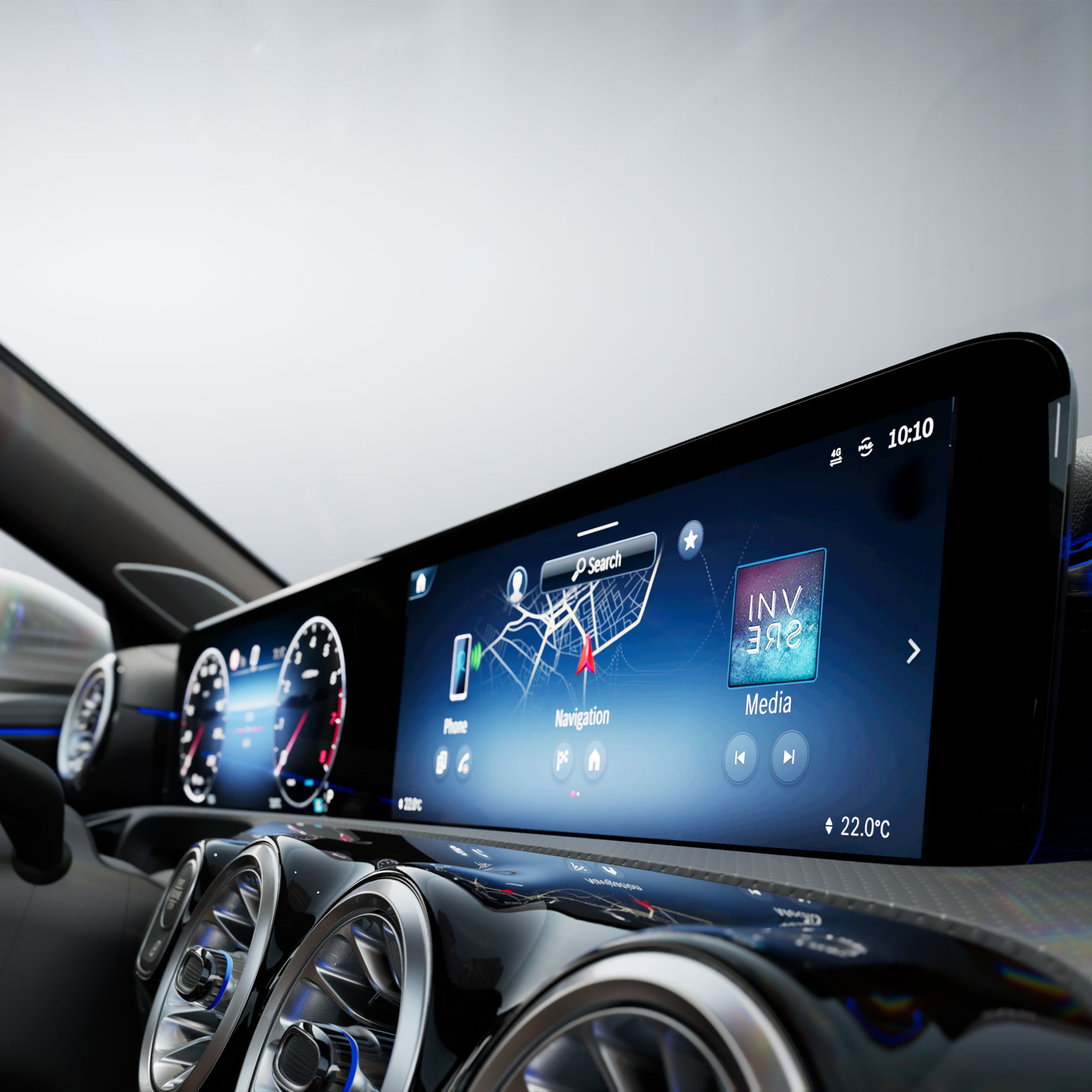 The interior of a Mercedes-Benz. The interior of a Mercedes-Benz.