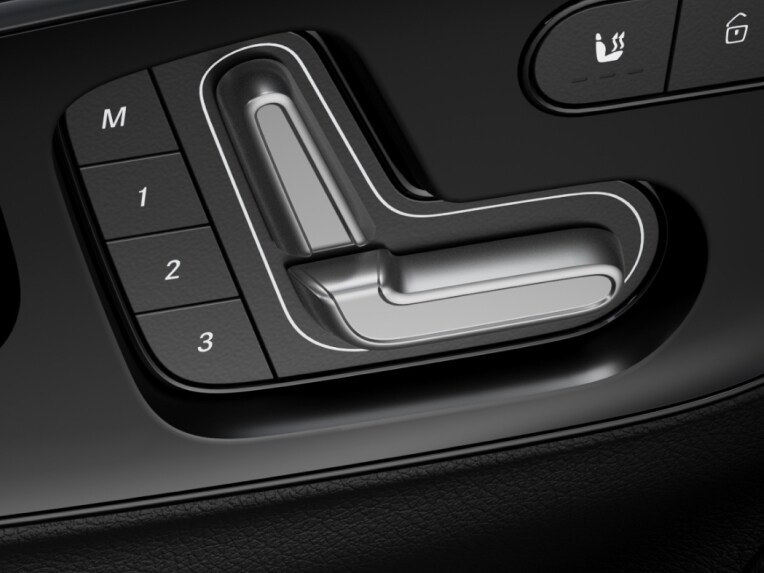 The controls for the electrically adjustable driver and front passenger seats in the Mercedes-Benz eSprinter Panel Van.