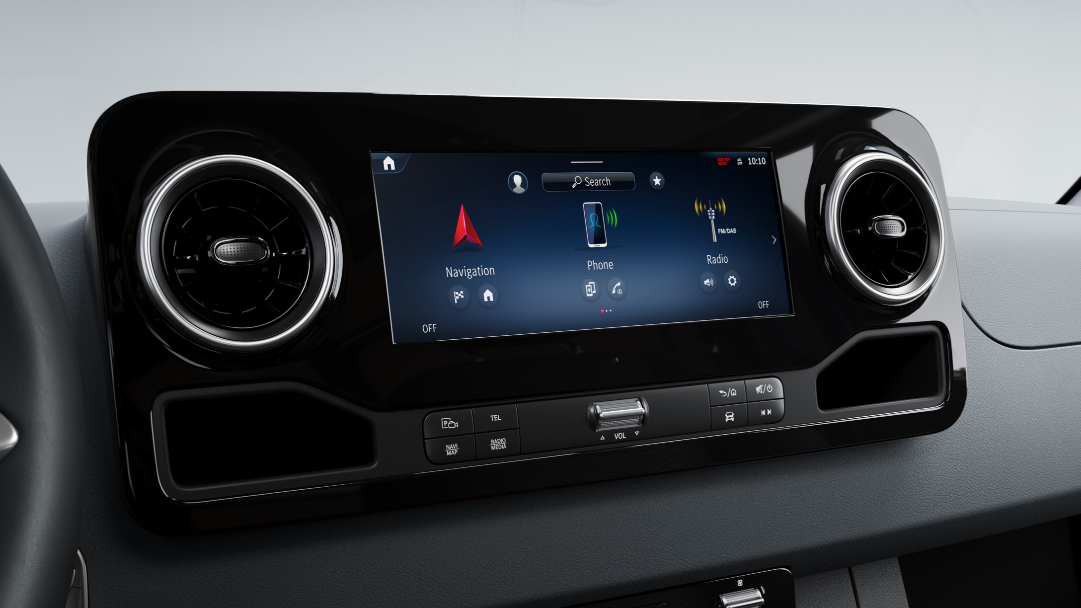 車輛特性 | Sprinter | Mercedes-Benz Mercedes-Benz Sprinter 的 MBUX 多媒體系統。