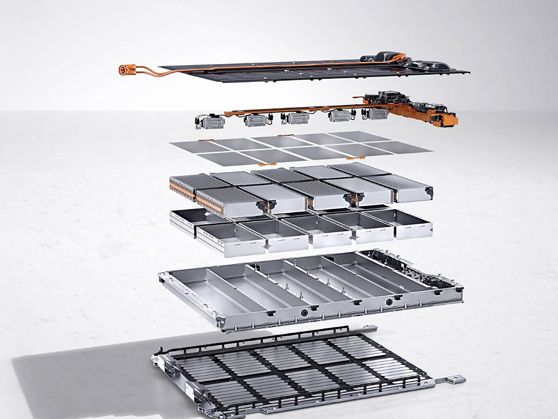 An illistration of a battery in layers to symbolise electrical service.