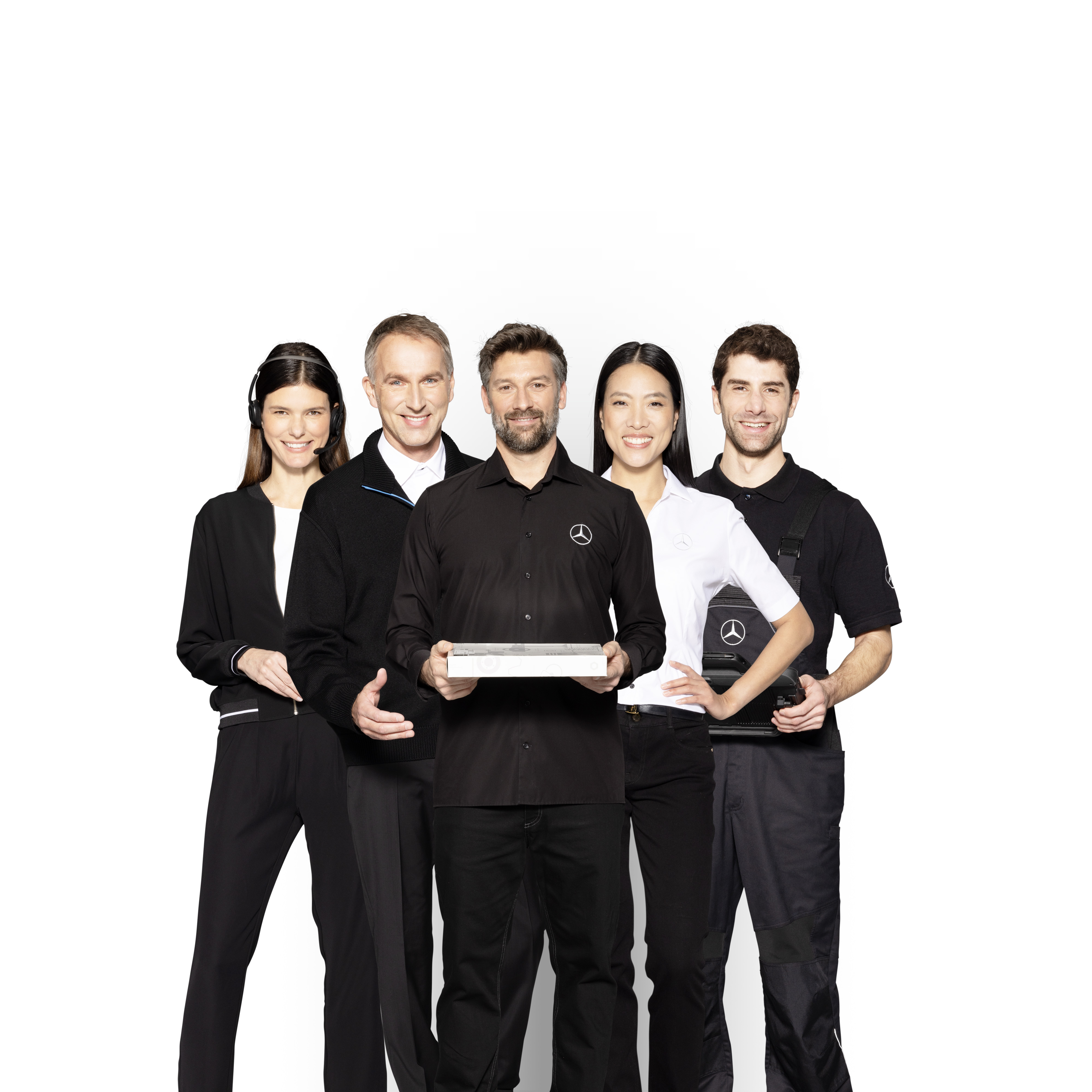 Mercedes-Benz | Service for Vans Five Mercedes-Benz Testimonials symbolizing Mercedes-Benz Van Services